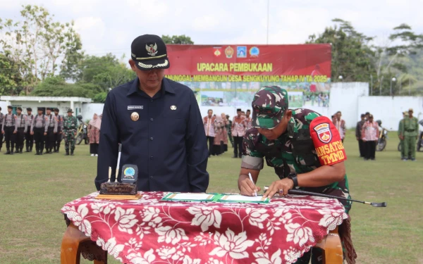 Thumbnail Berita - TMMD Sengkuyung Tahap IV Kodim 0732/Sleman Resmi Dibuka di Seyegan