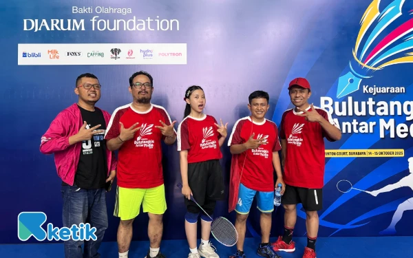 Thumbnail Berita - Ketik.com Turunkan 3 Tim di Turnamen Bulutangkis Antar Media