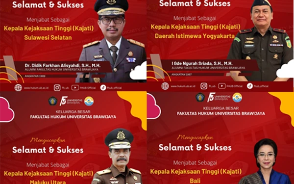 Thumbnail Berita - Universitas Brawijaya Cetak Jaksa Hebat, 4 Alumni FH Dilantik sebagai Kajati Baru