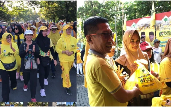 Thumbnail Berita - 500 Peserta Meriahkan Jalan Sehat dan Bazar Sembako Murah HUT Partai Golkar Lumajang