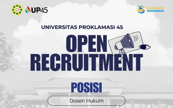 Thumbnail Berita - Universitas Proklamasi 45 Yogyakarta Mencari Dosen  dan Staf Kependidikan pada Beberapa Formasi, Simak Persyaratannya