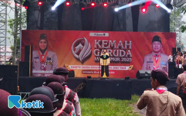 Thumbnail Berita - 466 Pramuka Se-Jatim Ikuti Perkemahan Garuda di Coban Talun Kota Batu