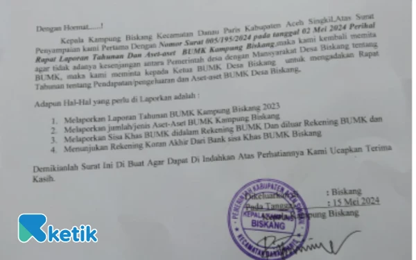 Thumbnail Berita - Dana BUMDes Biskang Aceh Singkil Diduga Disalahgunakan, Warga Minta Polisi Turun Tangan