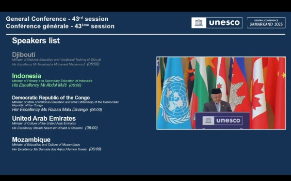 Thumbnail Berita - BANGGA! Bahasa Indonesia Menembus Panggung Dunia Lewat Sidang Umum UNESCO