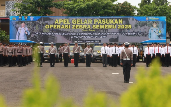 Thumbnail Berita - Operasi Zebra Semeru 2025, Polres Tuban Sasar 7 Pelanggaran Utama
