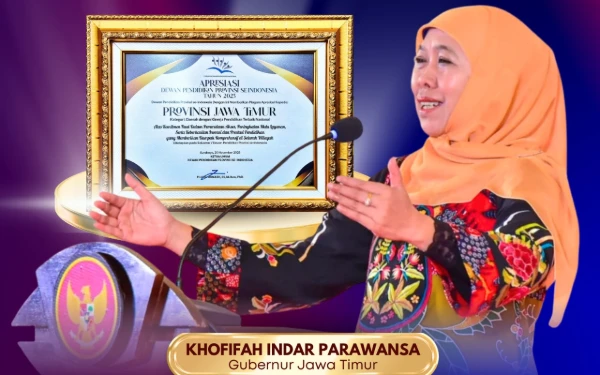 Thumbnail Berita - Raih Penghargaan Provinsi Berkinerja Pendidikan Terbaik, Khofifah: Jatim Barometer Nasional Wujudkan Generasi Emas 2045
