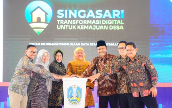 Thumbnail Berita - Jatim Perkuat Satu Data Daerah! Khofifah Teken MoU dengan BPS, Luncurkan Aplikasi SINGASARI
