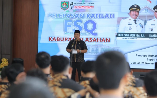 Thumbnail Berita - Bupati Asahan Resmi Lepas Kontingen Festival Seni Qasidah (FSQ) Sumut 2025