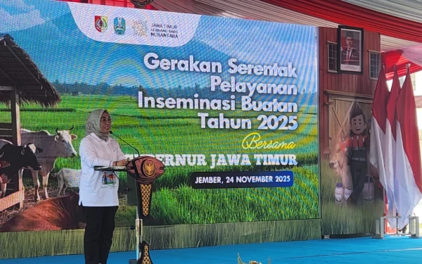 Thumbnail Berita - Gerakan Inseminasi Buatan Serentak Ternak Sapi di Jatim Pecahkan Rekor MURI