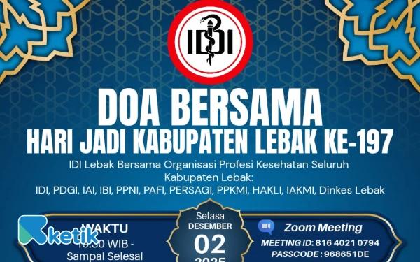 Thumbnail Berita - Hari Jadi Kabupaten Lebak ke-197, IDI Cabang Lebak Gelar Doa Bersama