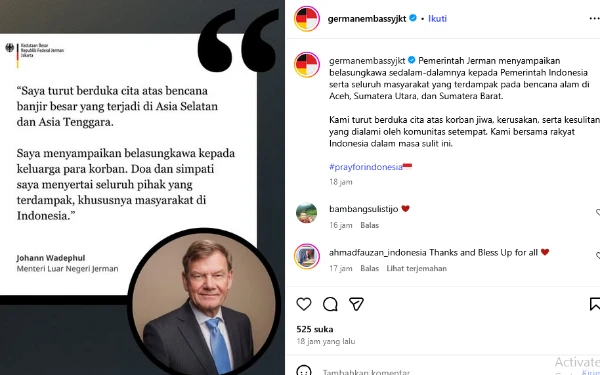 Thumbnail Berita - Jerman Sampaikan Belasungkawa untuk Korban Bencana Sumatera dan Kawasan Asia Lainnya