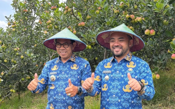Thumbnail Berita - Misi Selamatkan Apel Batu dari Kepunahan, Wali Kota Batu Turun Langsung Temui Petani