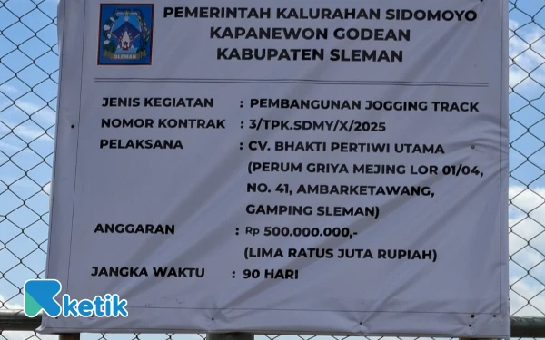 Thumbnail Berita - Usai Disorot, Papan Proyek Joging Track Stadion Forlantas Rp500 Juta Akhirnya Terpasang Tanpa Sumber Dana