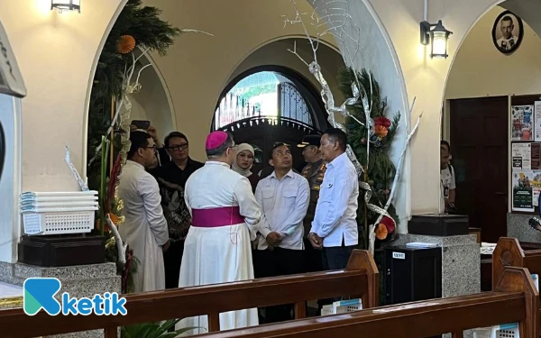 Thumbnail Berita - Wahyu Hidayat Keliling Gereja Pastikan Natal di Kota Malang Aman