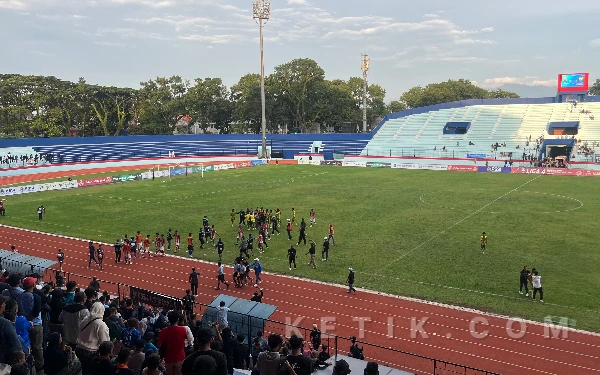 Thumbnail Berita - Gol Dianulir, Pertandingan Persema Versus Perseta di Babak 32 Besar Liga 4  Jatim Berakhir Tanpa Gol