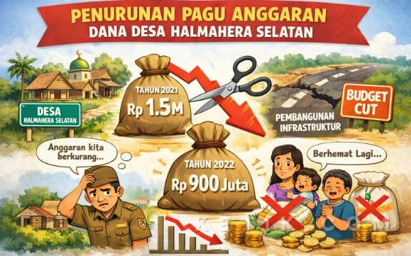 Thumbnail Berita - Pagu Dana Desa Halsel 2026 Menyusut 57 Persen, Skema Insentif Desa Terancam Dihentikan
