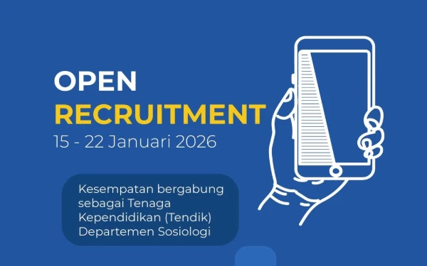 Thumbnail Berita - Lowongan Kerja UGM 2026: Departemen Sosiologi Buka Posisi Media Manager, Cek Syarat dan Cara Daftarnya!