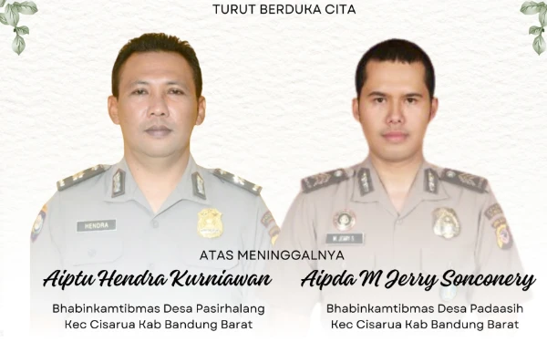 Thumbnail Berita - 2 Anggota Polsek Cisarua Meninggal Saat Bertugas di Lokasi Longsor