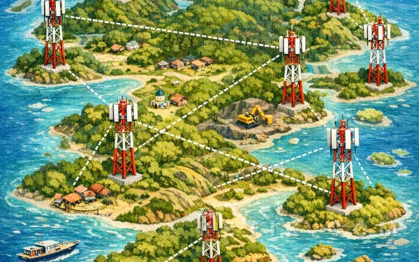 Thumbnail Berita - Sebaran Tower Telekomunikasi di Halmahera Selatan, Bacan dan Makian Terbanyak