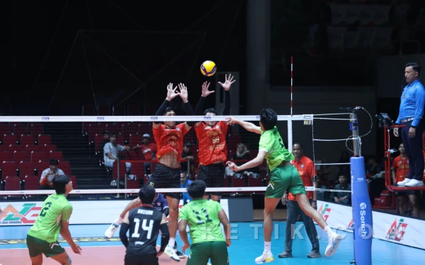 Thumbnail Berita - Proliga 2026 Seri Gresik, Surabaya Samator Tumbangkan Garuda Jaya 3-0