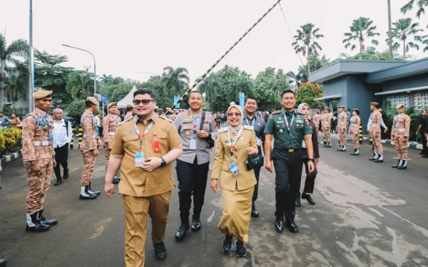 Thumbnail Berita - Ikuti Rakornas di Sentul, Bupati Kediri Bersama Forkopimda Siap Laksanakan Arahan Presiden Prabowo