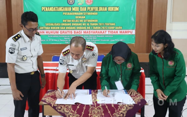 Thumbnail Berita - Rutan Situbondo dan Posbakumdin Jalin Kerjasama Layanan Bantuan Hukum Bagi WBP