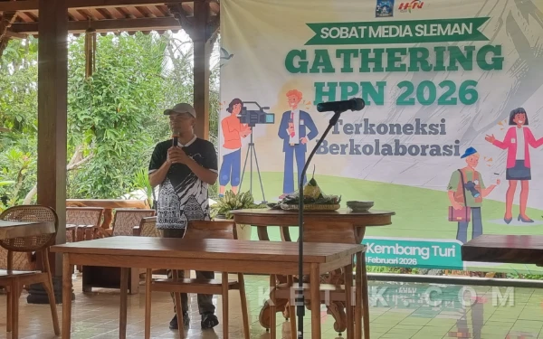 Thumbnail Berita - Budi Santosa Ungkap Kekuatan Media bagi Pemkab Sleman di Gathering HPN 2026