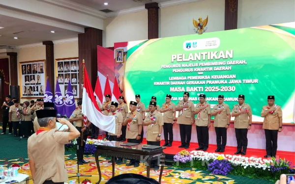 Thumbnail Khidmat! Kak Buwas Lantik Pengurus Kwarda Pramuka Jatim Periode 2025-2030