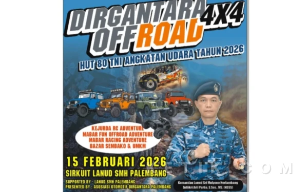 Thumbnail Berita - Dirgantara Offroad 4x4 Palembang Ramaikan HUT Ke-80 TNI AU, 150 Offroader Siap Taklukkan Sirkuit Ekstrem