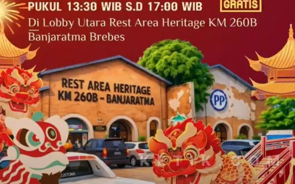 Thumbnail Berita - Besok! Rest Area Heritage KM 260B Banjaratma Gelar Atraksi Barongsai Meriahkan Tahun Baru Imlek 2026