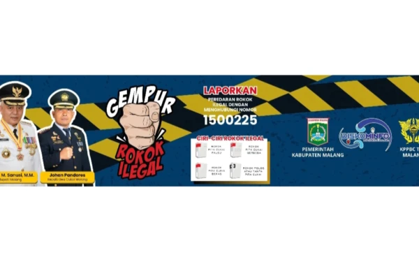 Foto Gempur Rokok Ilegal. (Foto: Kominfo Kabupaten Malang)