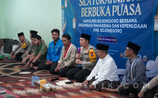 Thumbnail Berita - Silaturahmi Ramadan, Polres Bojonegoro Gandeng Organisasi Mahasiswa Jaga Kondusifitas