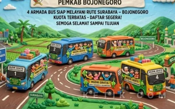 Thumbnail Berita - Pemkab Bojonegoro Siapkan 4 Armada Mudik dan Balik Gratis Lebaran 2026, Ini Rutenya