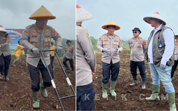 Thumbnail Berita - Kapolresta Bandung Bersama Petani Tanam Jagung 4 Hektar, Dukung Program Swasembada Pangan