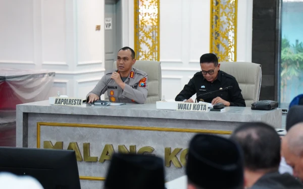 Thumbnail Berita - Momentum Langka Lebaran Berbarengan Nyepi, Polresta Malang Kota Perketat Pengamanan