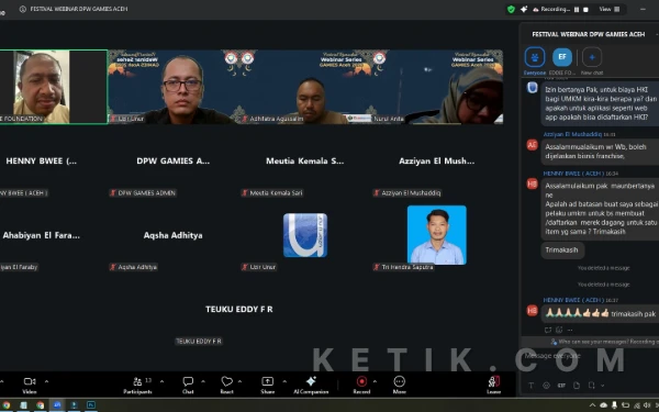 Thumbnail Berita - Hak Kekayaan Intelektual UMKM Mengemuka di Pembahasan Webinar GAMIES Aceh