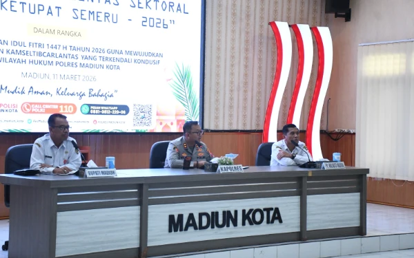 Thumbnail Berita - Ops Ketupat Semeru 2026, Polres Madiun Kota Siapkan Pengamanan Mudik Lebaran