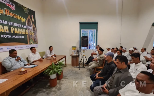 Foto Acara buka bersama juru parkir se Kota Madiun di bawah naungan Juragan Parkir 55. (Foto: Dokumentasi Ketik.com).