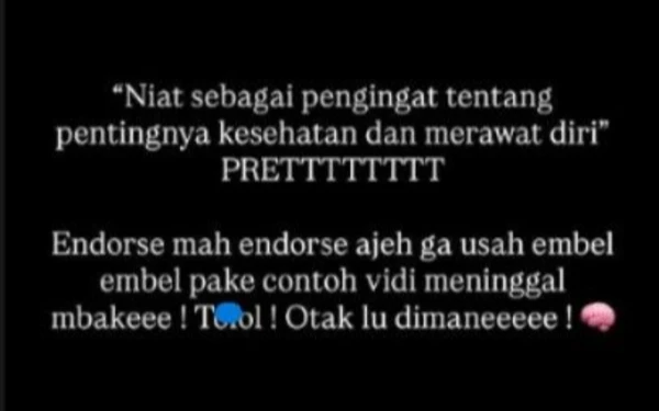 Foto Tangkapan layar instagram story Fita Anggriani. (Foto: Instagram @fitaanggriani)