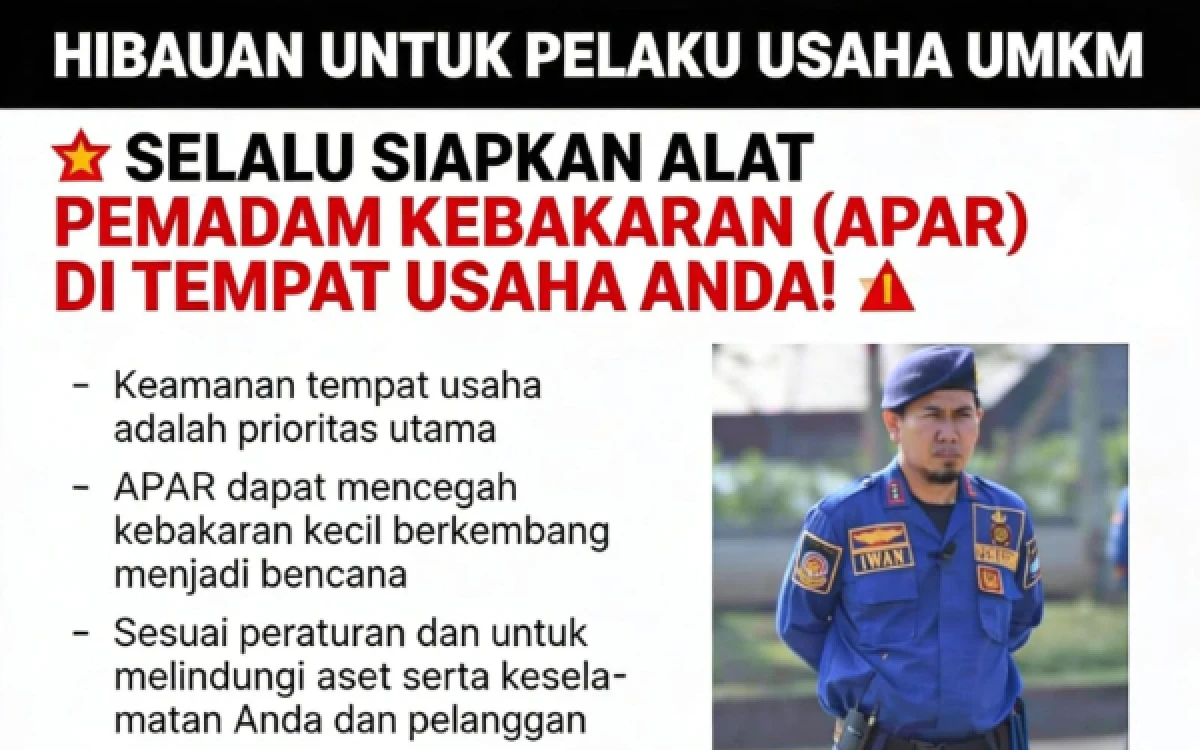 Thumbnail Berita - Damkar Lebak Soroti Minimnya Kepemilikan APAR di Kalangan UMKM