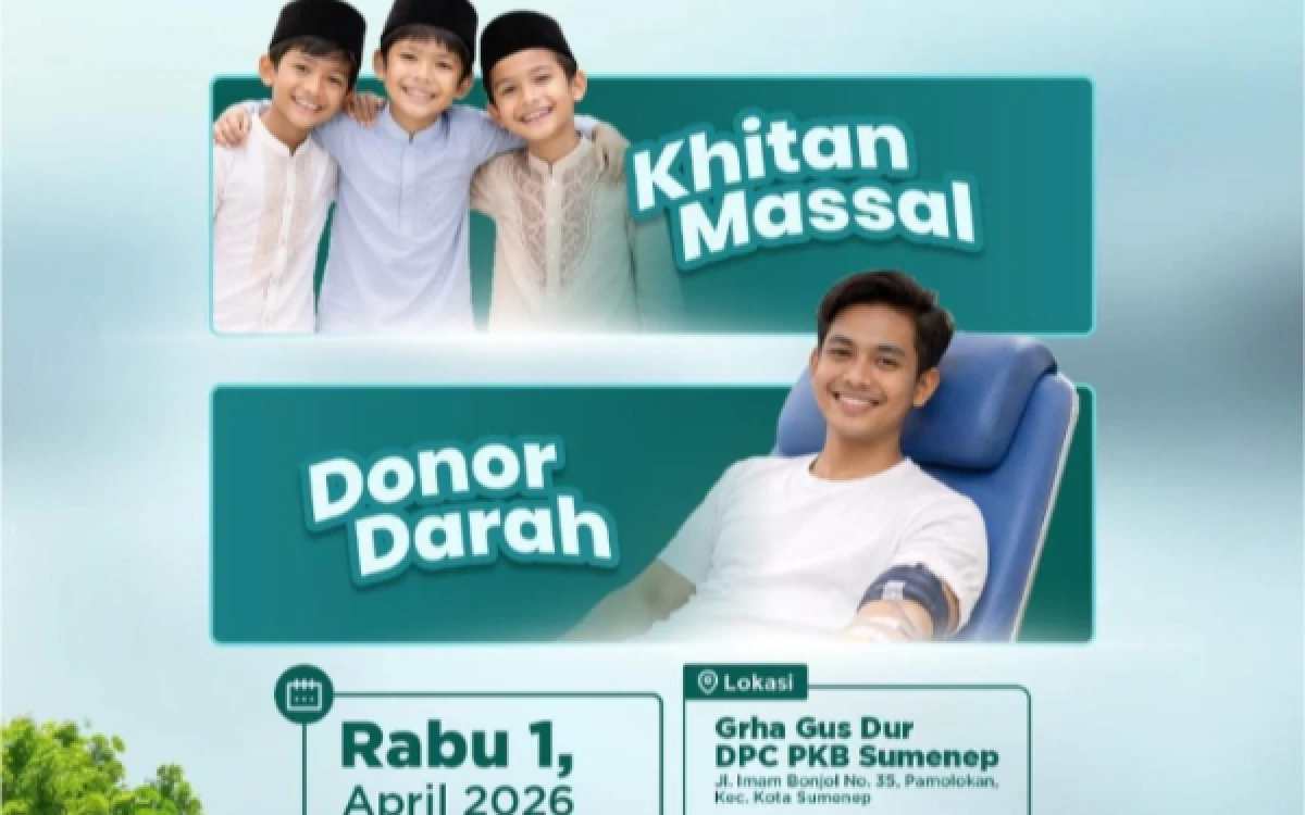 Thumbnail Berita - Jelang Muscab, PKB Sumenep Gelar Khitan Massal dan Donor Darah Besok