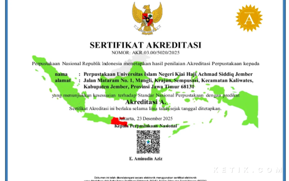 Thumbnail Berita - Inovasi Digital Jadi Kunci, Perpustakaan UIN KHAS Jember Pertahankan Akreditasi A
