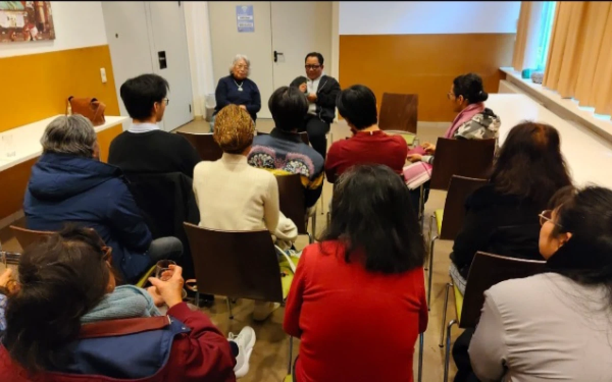 Foto Diskusi Film Bisikan Perjamuan Terakhir di Kota Aix la chapelle. (Foto: Yolinda for Ketik.com)