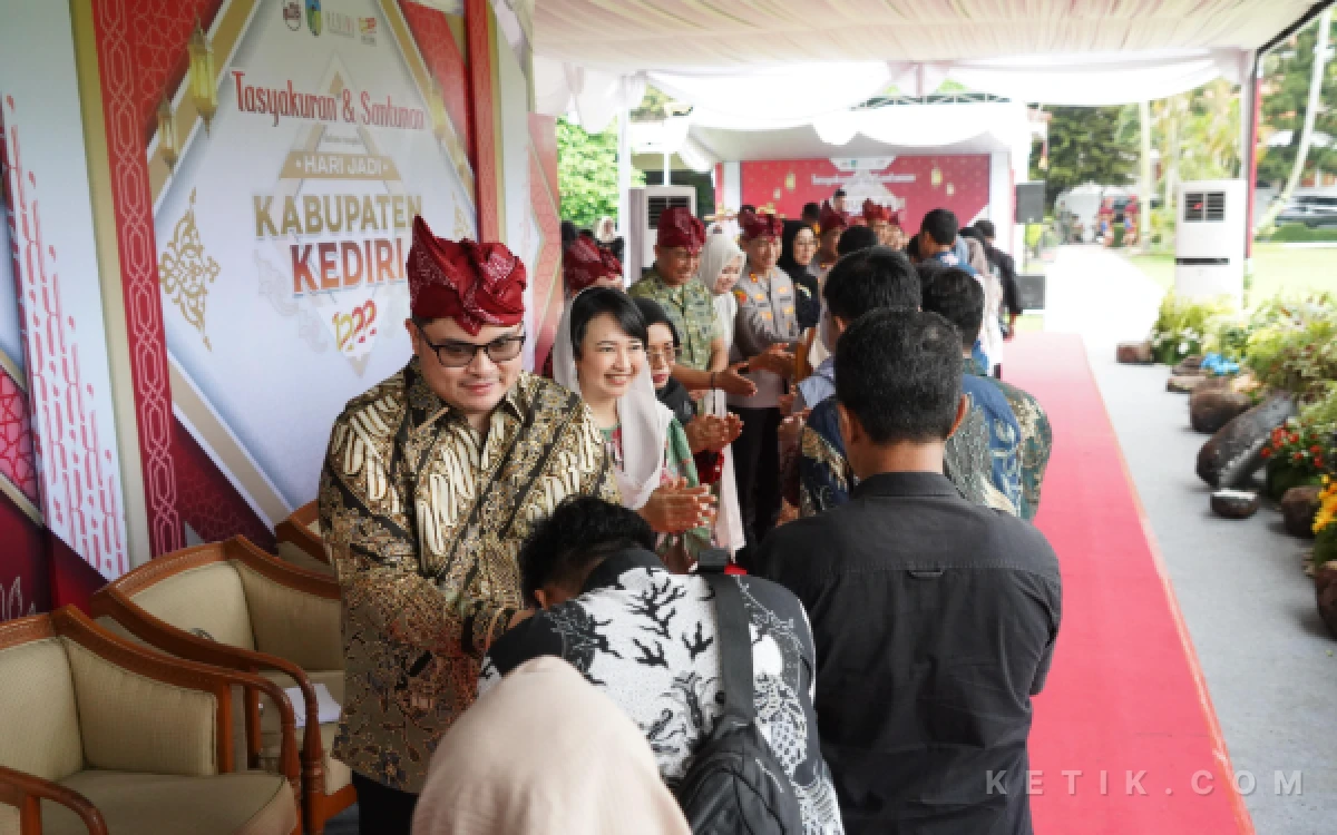 Foto Tasyakuran Hari Jadi Kabupaten Kediri ke-1222 di Pemkab Kediri, Sabtu 4 April 2026. (foto : Humas Pemkab Kediri).