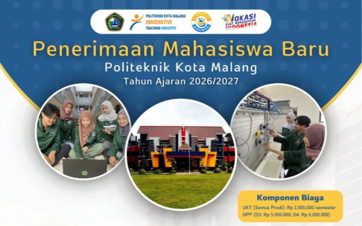 Thumbnail Berita - Pendaftaran Maba Politeknik Kota Malang 2026 Dibuka, Cek Jadwal dan Jalur KIP Kuliah