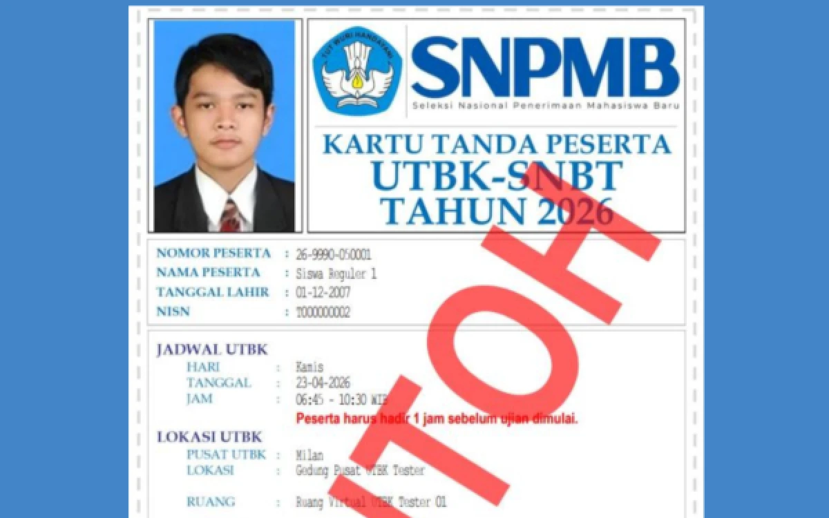 Thumbnail Berita - Jangan Sampai Terlewat, Ini Jadwal Unduh Kartu Peserta UTBK-SNBT 2026