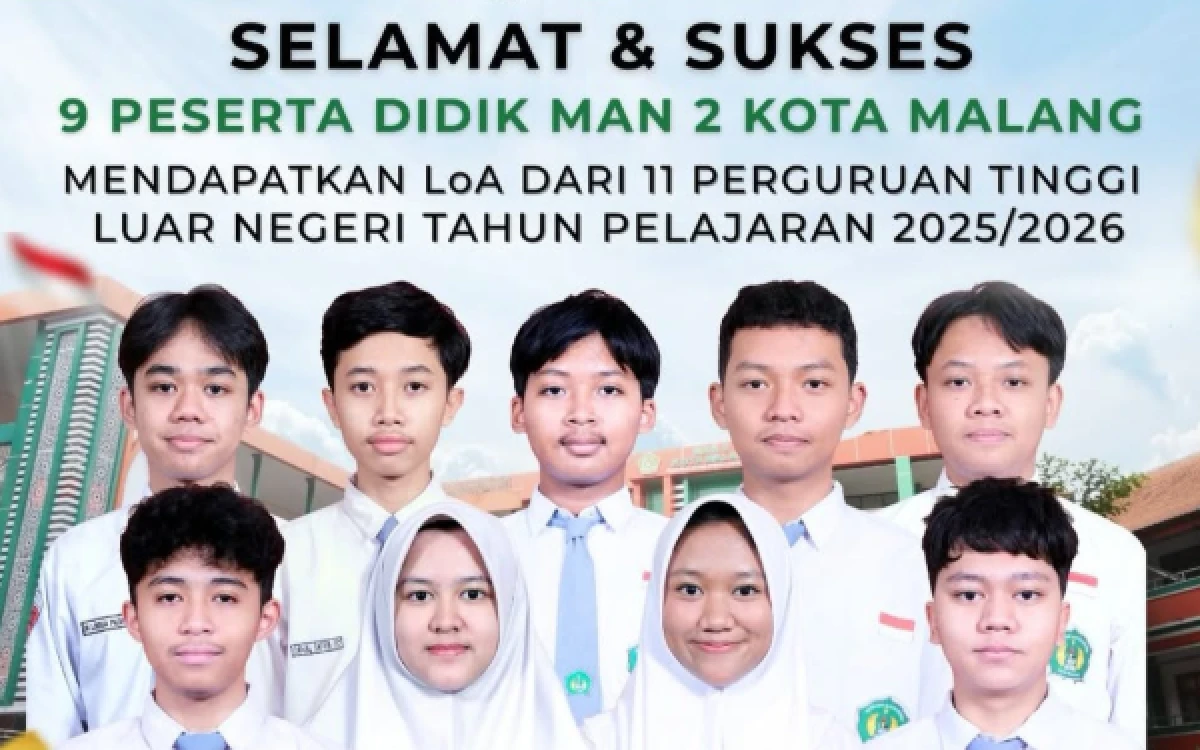 Thumbnail Berita - Membanggakan! 9 Siswa MAN 2 Kota Malang Tembus 11 Kampus Top Luar Negeri