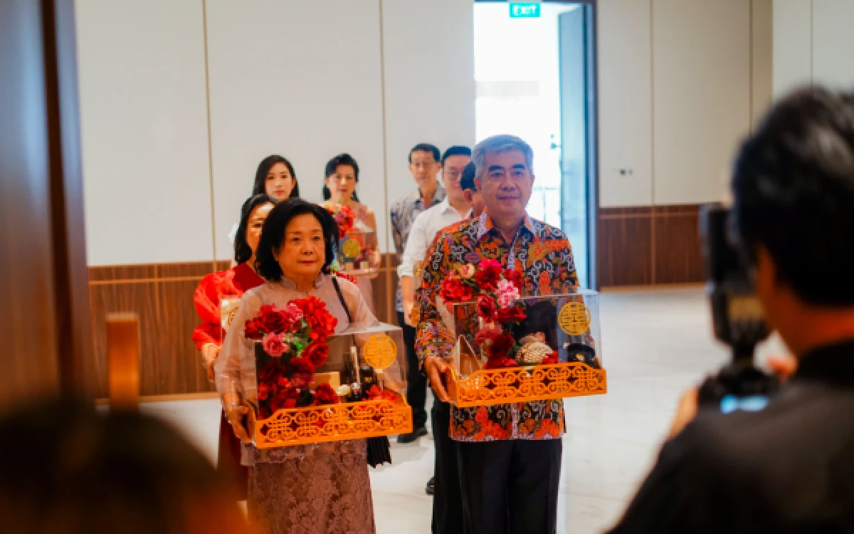 Foto Suasana penyambutan dalam proses Sangjit yang penuh kehangatan di Atria Hotel Malang. (Foto: Atria Hotel Malang for Ketik.com)