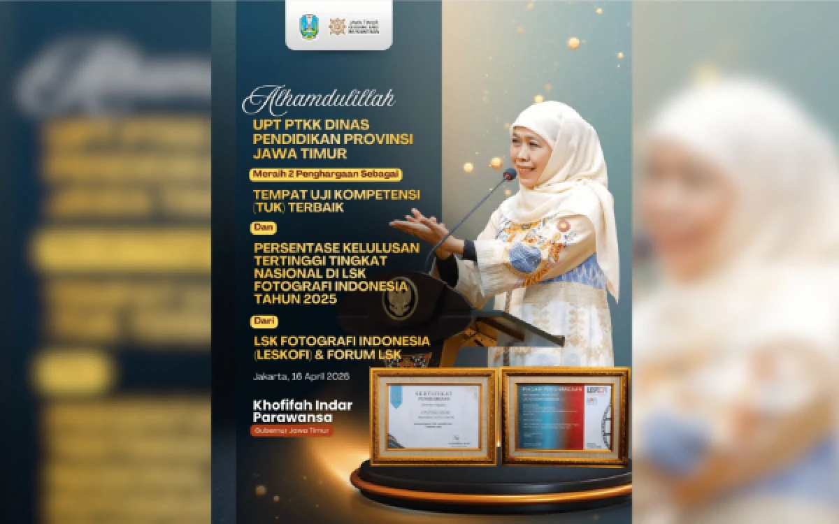 Thumbnail Berita - UPT PTKK Jatim Borong Dua Penghargaan Nasional! Gubernur Khofifah: Bukti Vokasi Jatim Siap Bersaing Global