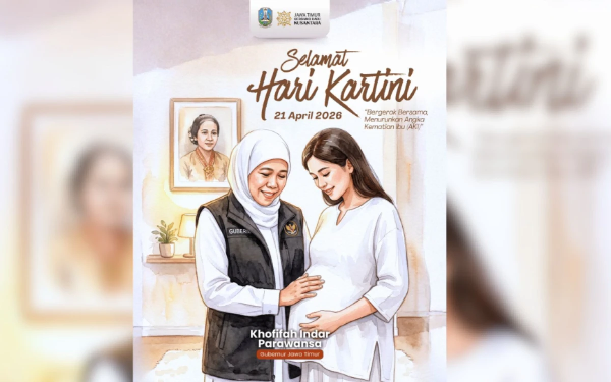 Thumbnail Berita - Hari Kartini 2026, Gubernur Khofifah Ajak Gerakan Bersama Tekan Angka Kematian Ibu